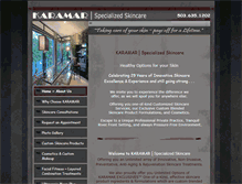 Tablet Screenshot of karamarskincare.com